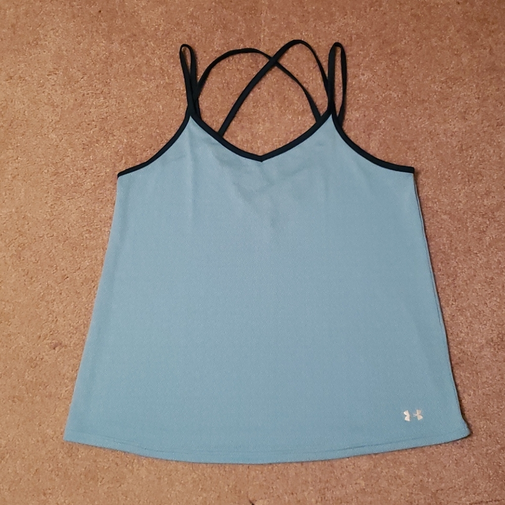 Under Armour Women's Heatgear Blue Tank.